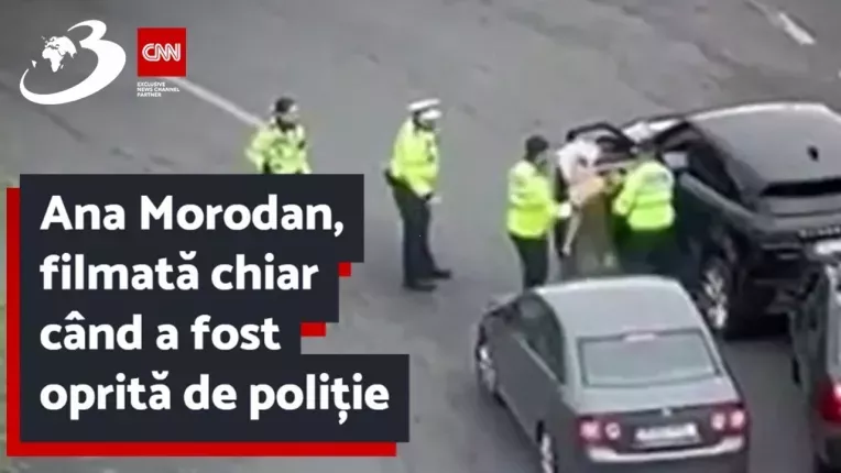 Ana Morodan, filmata chiar cand a fost oprita de politie. Reuseste cu greu sa se tina pe picioare