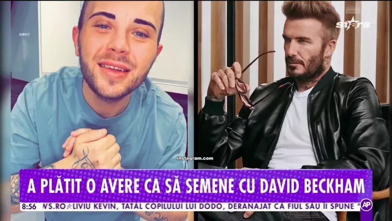Barbatul care a cheltuit o avere pe operatii pentru a arata ca David Beckham!