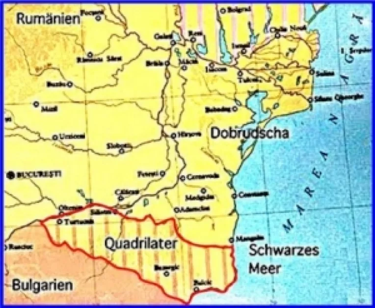 Cadrilater: Doua judete din sudul Dobrogei, cedate definitiv Bulgariei in anul 1940, la ordinul lui Hitler si Antonescu