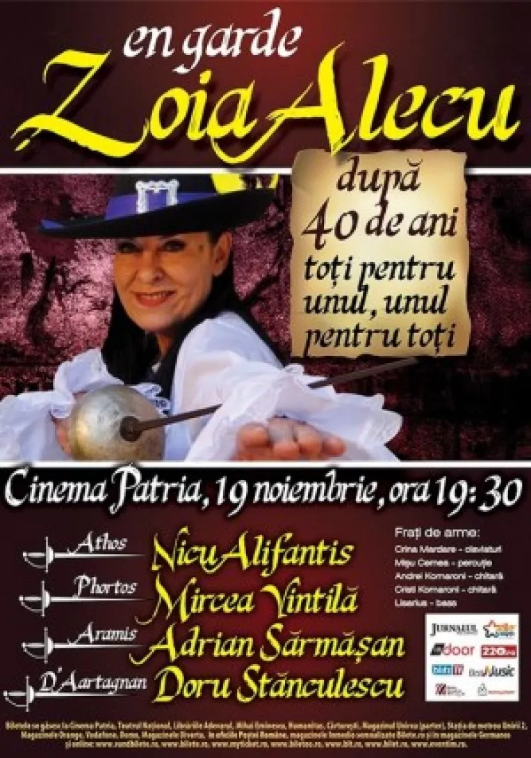 Concert aniversar "Zoia Alecu - Dupa 40 de ani" la Cinema Patria, Bucuresti