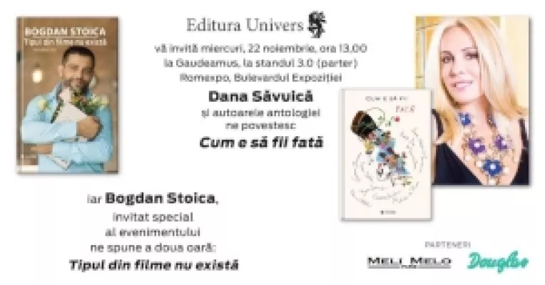 Dana Savuica lanseaza cartea Cum e sa fii fata cand descoperi ca tipul din filme nu exista