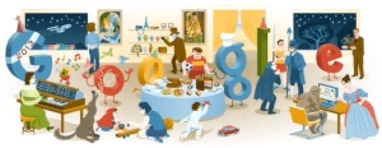 GOOGLE a creat un DOODLE special cu urarea: An Nou fericit 2013