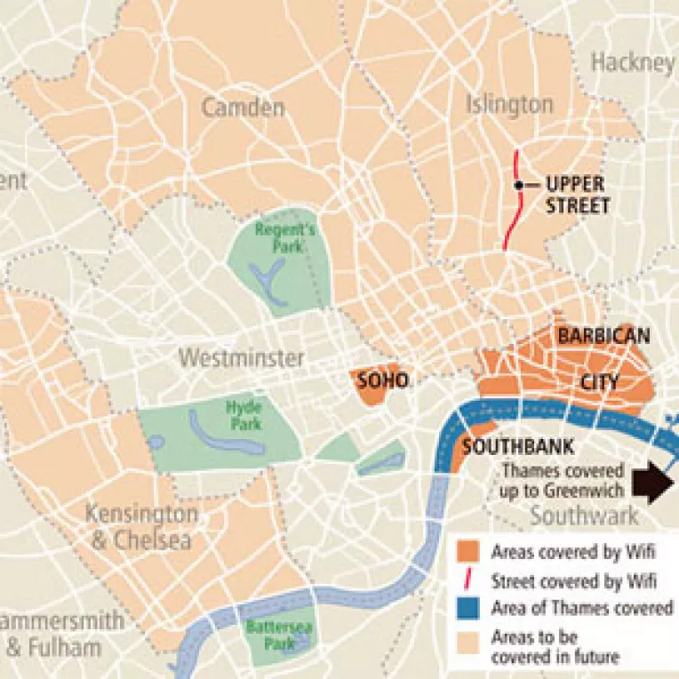 Londra sub dominatie WiFi