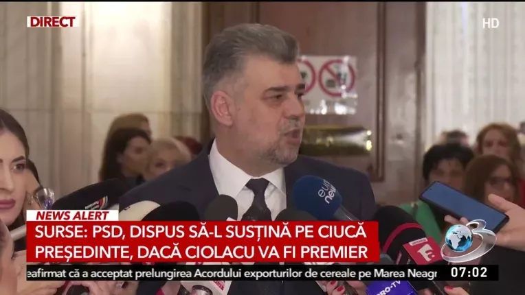 PSD, dispus sa il sustina pe Nicolae Ciuca la prezidentiale, daca Marcel Ciolacu va fi premier