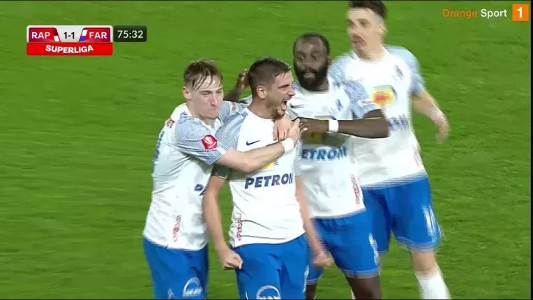 Rapid - Farul 1-1. Meci superb, gol senzational marcat de Nedelcu