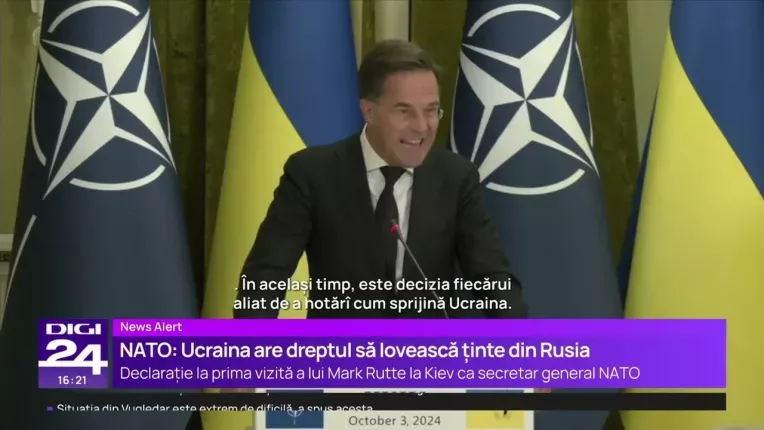 Rutte a mers la Kiev in prima vizita, in calitate de Secretar General al NATO